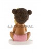 Figura bautizo niña conejito sentada 10cm - Disfraces Ducaval