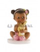Figura bautizo niña conejito sentada 10cm - Disfraces Ducaval