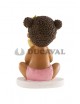 Figura bautizo niña conejito sentada 10cm - Disfraces Ducaval