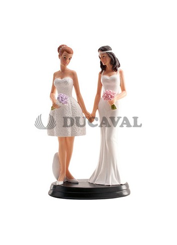 Figura pareja boda lesbiana (20cm) - Disfraces Ducaval