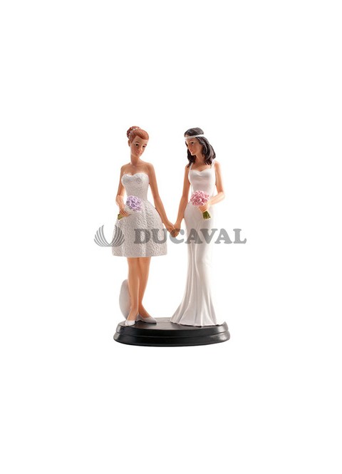 Figura pareja boda lesbiana (20cm) - Disfraces Ducaval