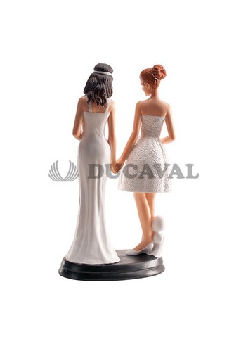 Figura pareja boda lesbiana (20cm) - Disfraces Ducaval