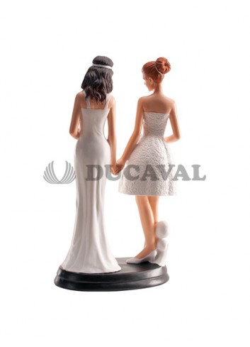 Figura pareja boda lesbiana (20cm) - Disfraces Ducaval