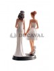 Figura pareja boda lesbiana (20cm) - Disfraces Ducaval
