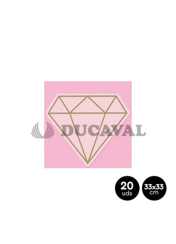 Servilletas diamante doble capa 20 unidades
