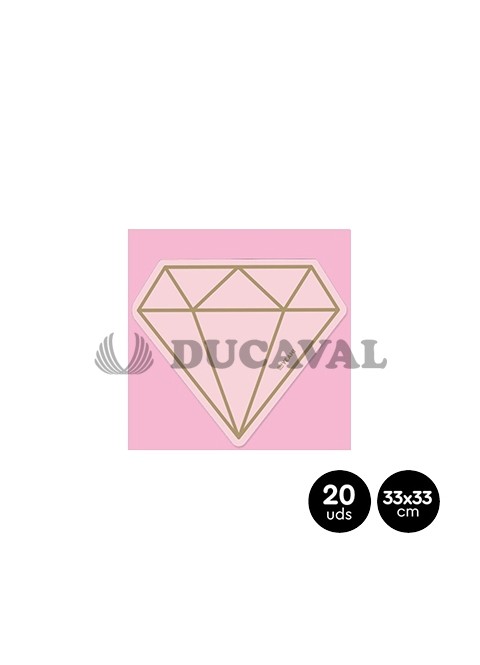 Servilletas diamante doble capa 20 unidades