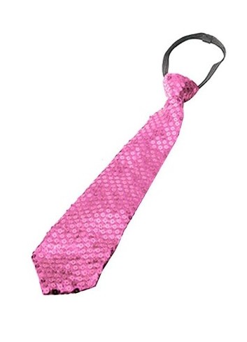 Corbata lentejuelas rosa
