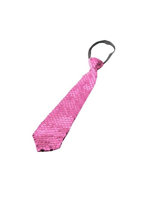 Corbata lentejuelas rosa