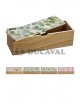 Caja de madera decorada rectangular