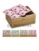 Caja de madera decorada cuadrada