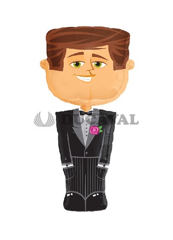 Globo foil figura novio airwalker