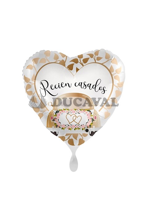 Globos foil recién casados coche 17/43cm
