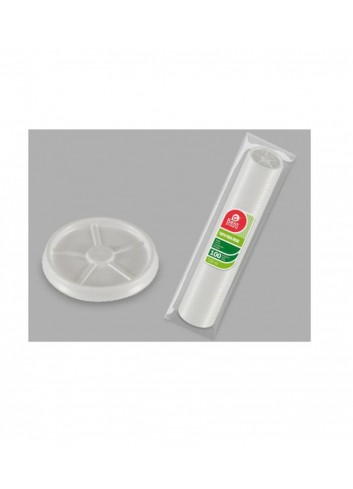 Tapa para vaso cartón 120cc 100ud - Disfraces Ducaval envios 24/48 horas
