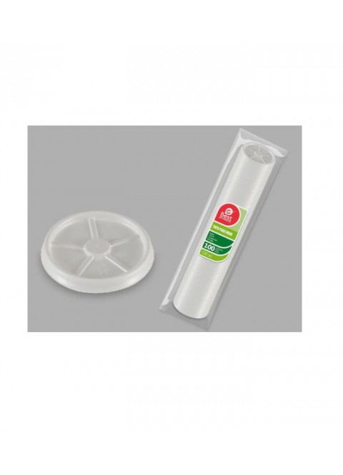 Tapa para vaso cartón 120cc 100ud - Disfraces Ducaval envios 24/48 horas