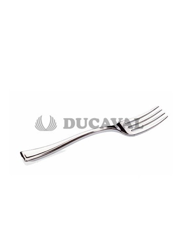 Tenedor grande plata 18.50cm 10ud - Disfraces Ducaval envios 24/48 horas