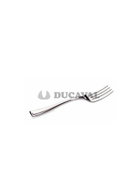 Tenedor grande plata 18.50cm 10ud - Disfraces Ducaval envios 24/48 horas