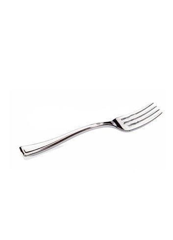 Tenedor grande plata 18.50cm 10ud - Disfraces Ducaval envios 24/48 horas