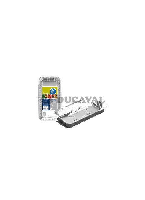 Bandeja aluminio rectangular 22.50x13x4cm | Ducaval |