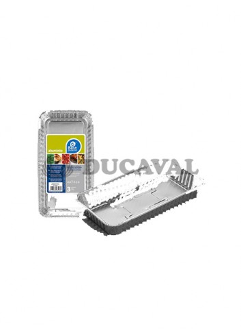 Bandeja aluminio rectangular 22.50x13x4cm | Ducaval |