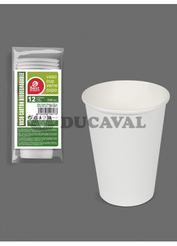 Vaso cartón blanco S/12 330cc