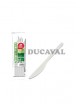 Cuchillo blanco 15.70cm (10 unidades) - Disfraces Ducaval