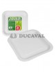 Plato cuadrado cartón blanco 23cm | DUCAVAL | Envíos 24/48h
