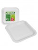 Plato cuadrado cartón blanco 23cm | DUCAVAL | Envíos 24/48h