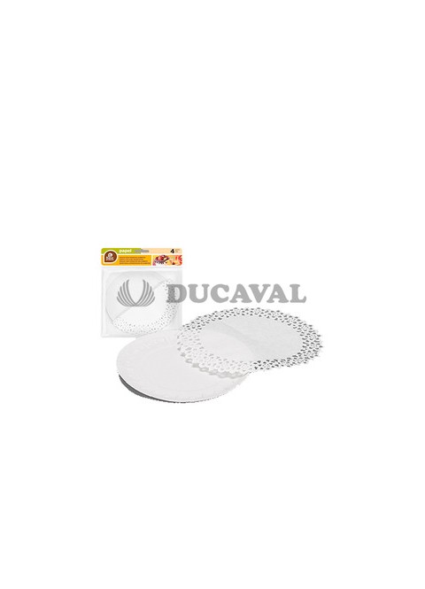 Bandeja redonda + blonda 16cm (4 unidades)- Disfraces Ducaval