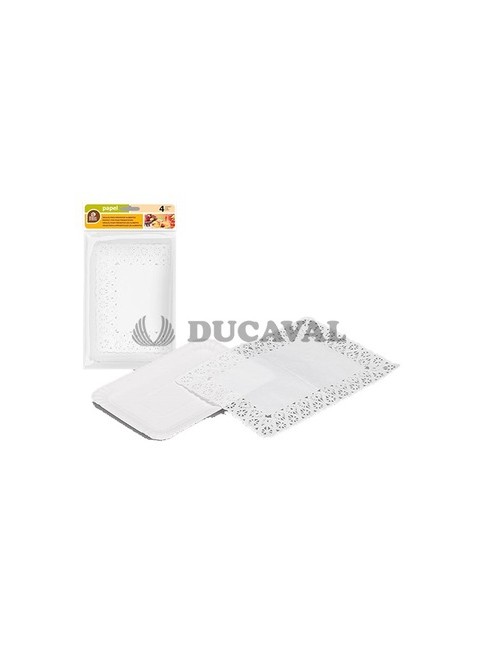Bandeja rectangular + blonda 4ud