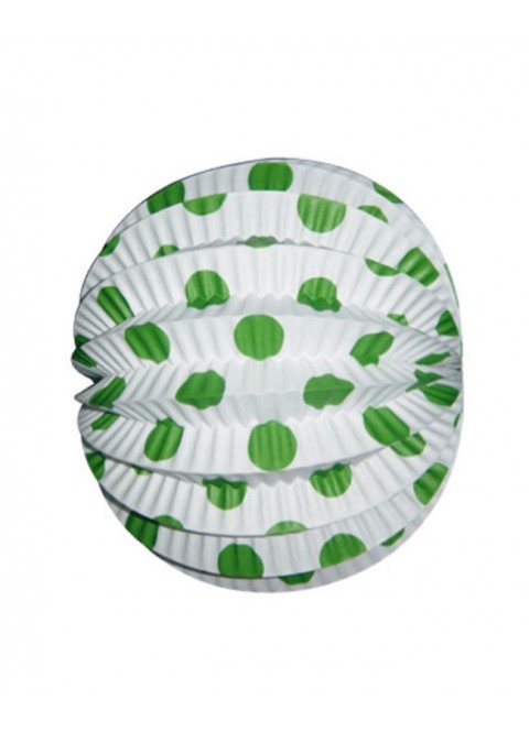 Farol esférico blanco lunar verde 22cm | Ducaval | Envíos 24/48 horas