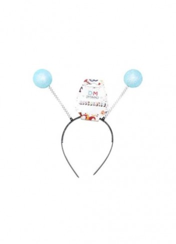 Diadema bolas escarcha azul claro - Disfraces Ducaval
