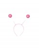 Diadema bolas escarcha rosa - Disfraces Ducaval