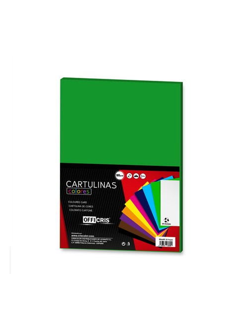 Cartulina verde 50x65cm | Ducaval | Envíos 24/48h