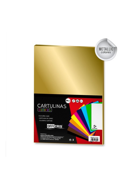 Cartulina metalizada 50X65 oro | Ducaval | Envíos 24/48 horas