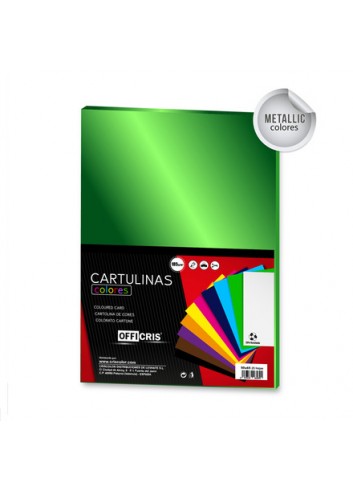 Cartulina metalizada 50x65 verde | Ducaval | envíos 24/48 horas