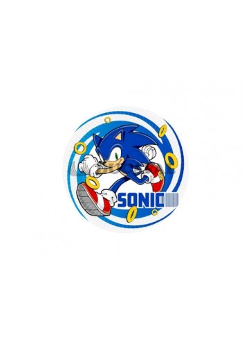 Platos Sonic 23cm 8 unidades - Disfraces Ducaval