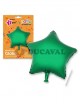 Globo estrella verde poliamida tubito 49x46cm