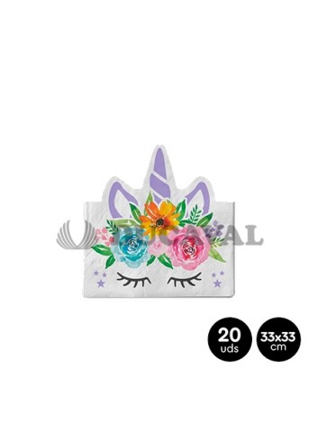 Servilletas unicornio doble capa 20 unidades. Ducaval Envio 24-48 horas