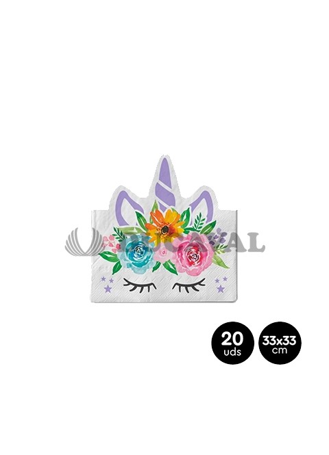 Servilletas unicornio doble capa 20 unidades. Ducaval Envio 24-48 horas