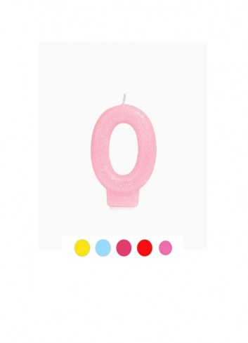 Vela glitter nº0 colores surtidos 8.5cm. | Ducaval | Envios en 24/48 horas.