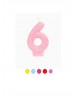 Vela glitter nº6 colores surtidos 8.5cm