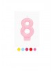 Vela glitter nº8 colores surtidos 8.5cm