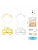  Set diadema y gafas feliz cumple oro/ plata | Ducaval | Envías 24/48 horas 