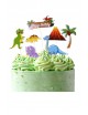 Cake topper Happy Bday dino  Ducaval envios 24/48 horas