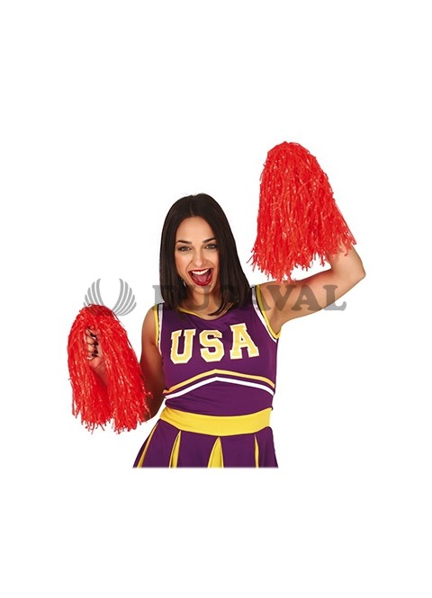 Pom pom rojo 2ud 80g | Ducaval  | Envíos 24/48 horas