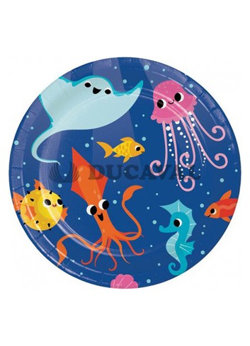 Platos oceano 18cm 8U