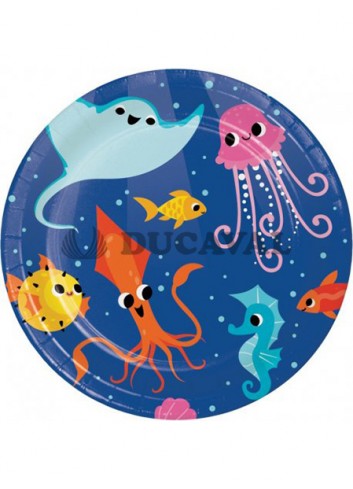 Platos oceano 18cm 8U