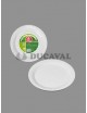 Plato cartón blanco biodegradable 23cm s/10