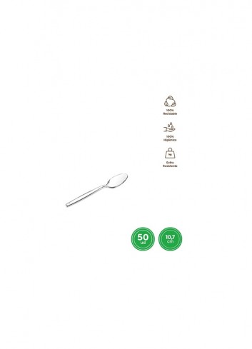 Cucharitas mini transparentes 10.7cm 50und reu | Ducaval |