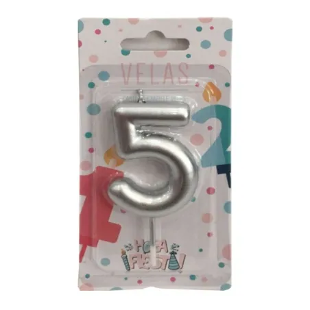 Velas número 5 plata | Ducaval | Envíos 24/48 horas